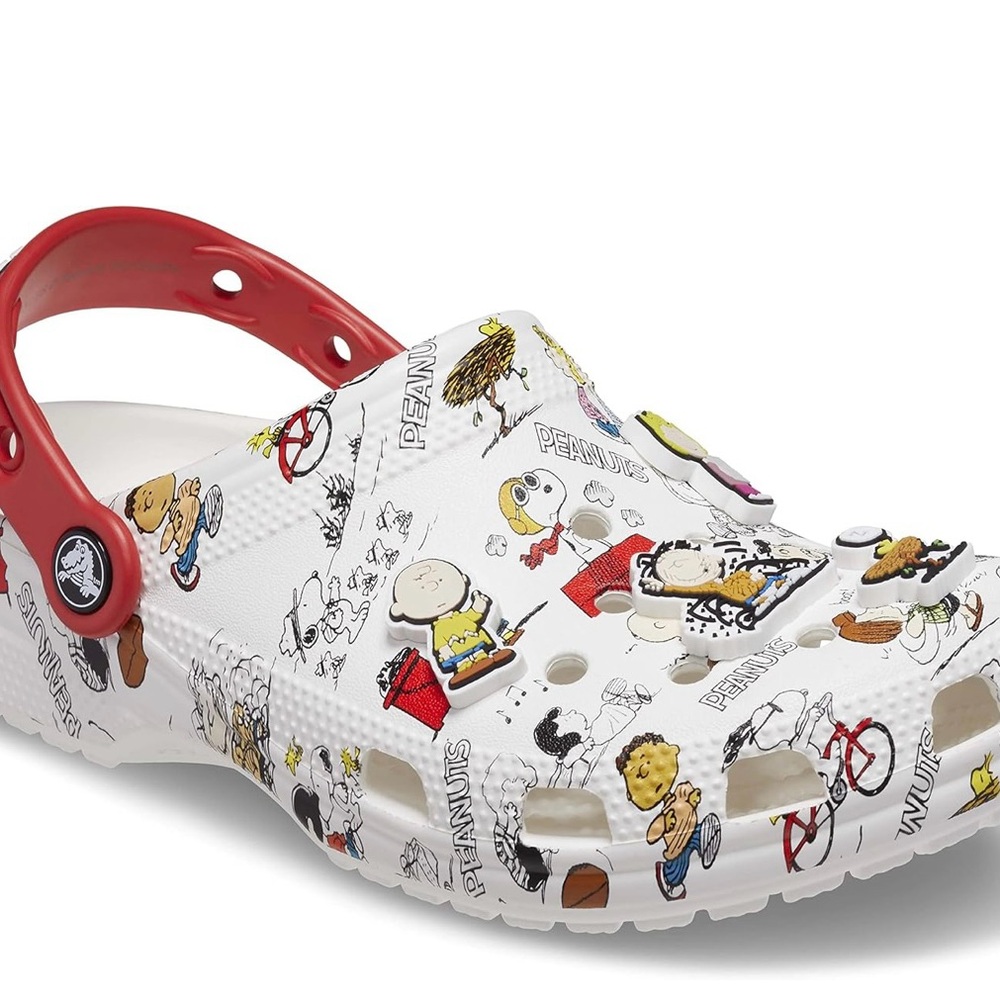 CROCS Kids Peanuts Graphic Clogs - Red & White